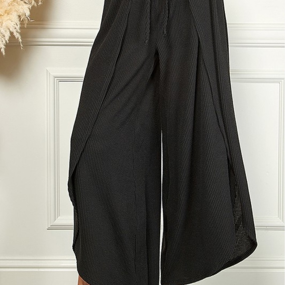 Women's Confidently Chic Full Size Split Wide Leg Pants